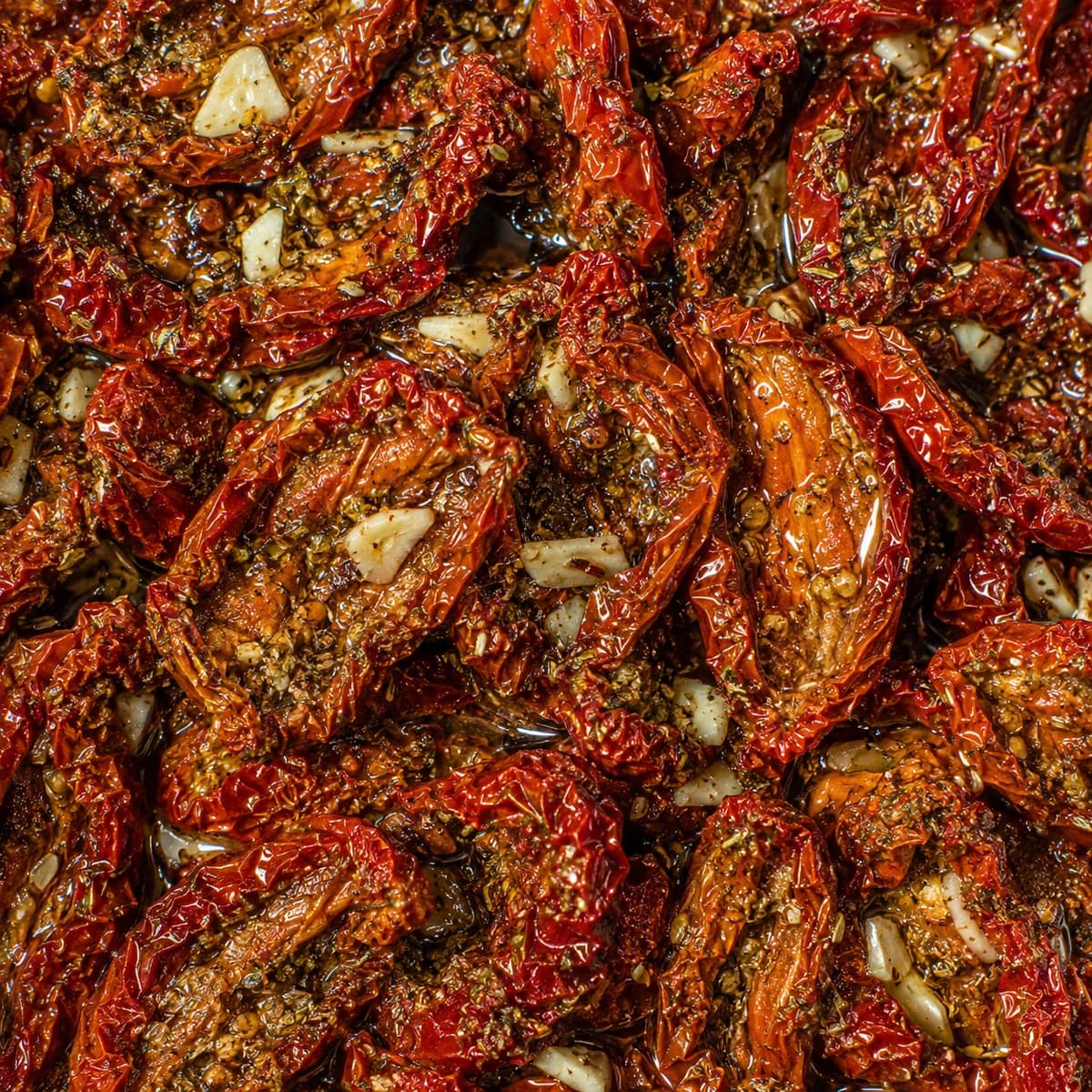Tomates séchées à l’huile, ail & origan